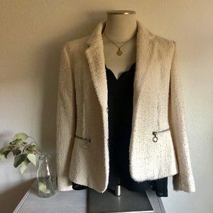 Cream Zara Tweed Jacket